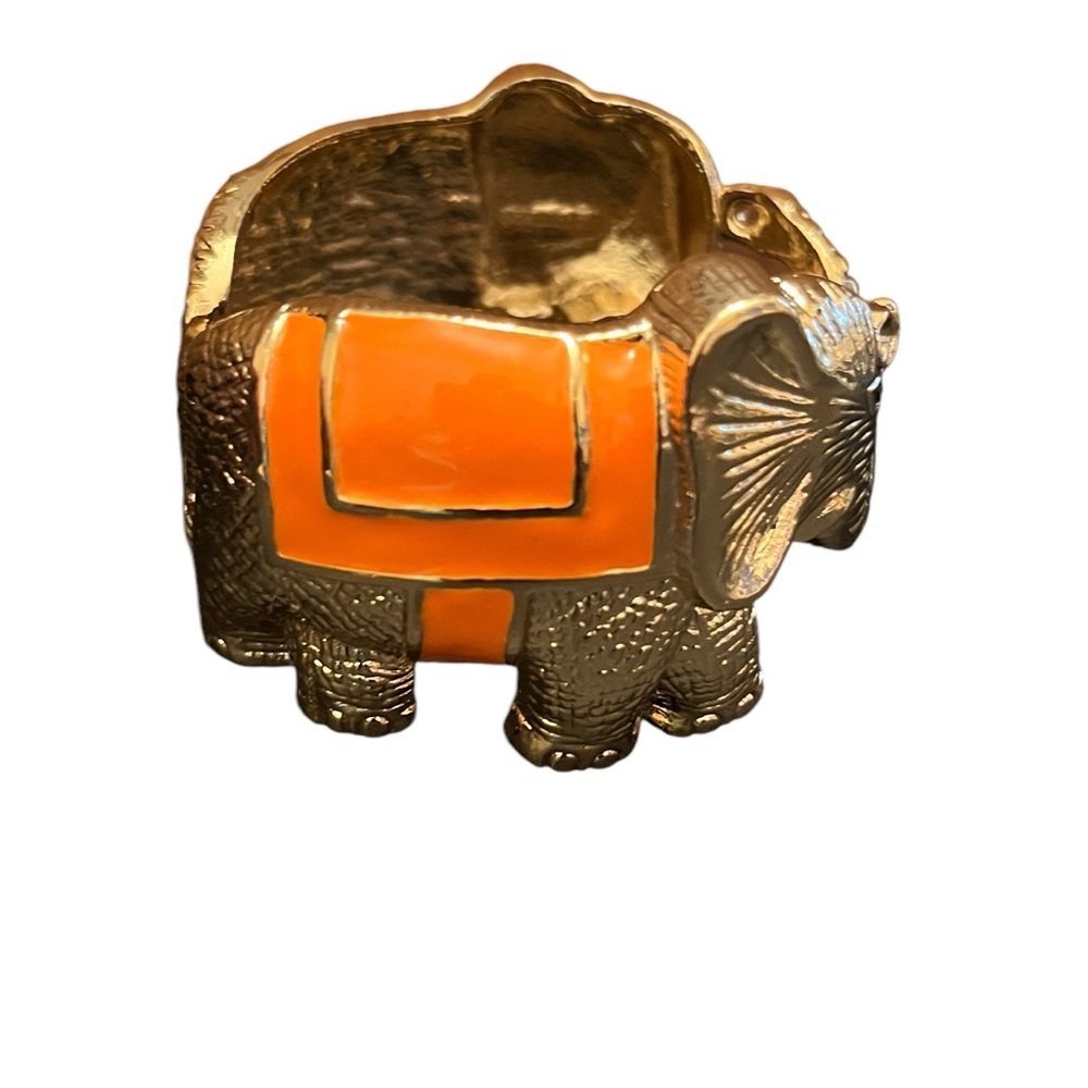 Elephant Gold and Orange Bracelet